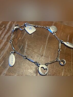 Silver Tone Charm Bracelet